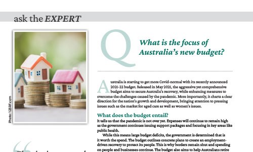What is the focus of Australia’s new budget? [FINDER]